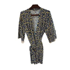 ThirdLove 1X Robe Floral Stretch Soft Modal Women's Inside Tie Bell Sleeve Lace‎